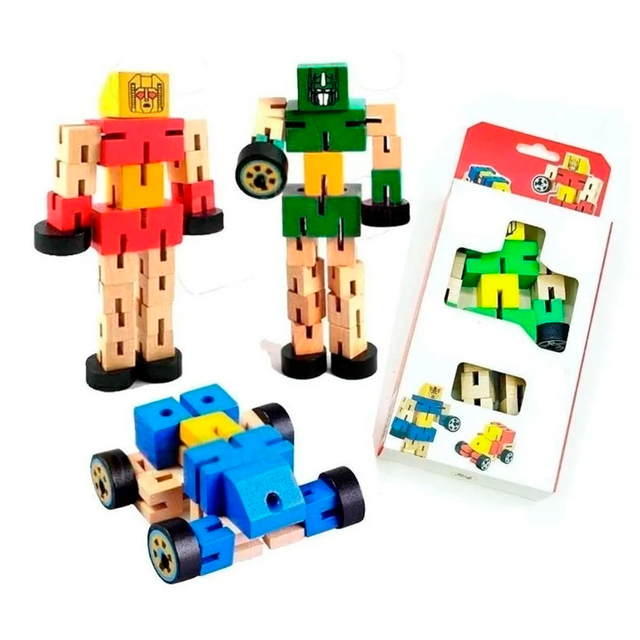 Robots de best sale madera para niños