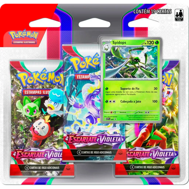 Lata Pokémon Rotom V Escarlate Violeta COPAG Original 4 Booster