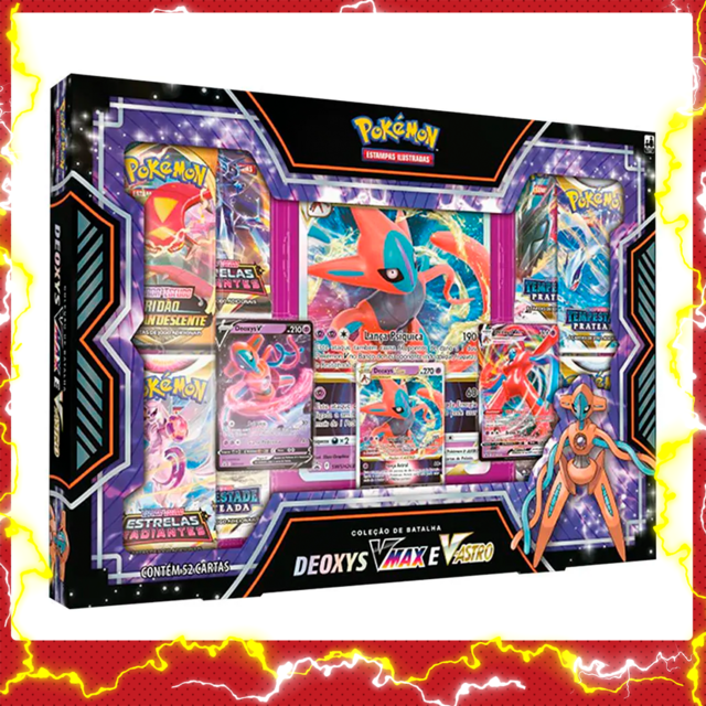 Pokemon box - deoxys vmax e v-astro - ref 32162 - COPAG - Deck de Cartas -  Magazine Luiza