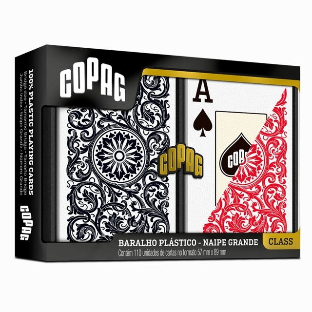 Jogo de Cartas - Baralho Profissional - Texas Hold'em - Preto - Copag