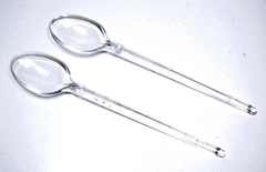 mini Colherzinhas transparentes 8 cm (100 unidades)