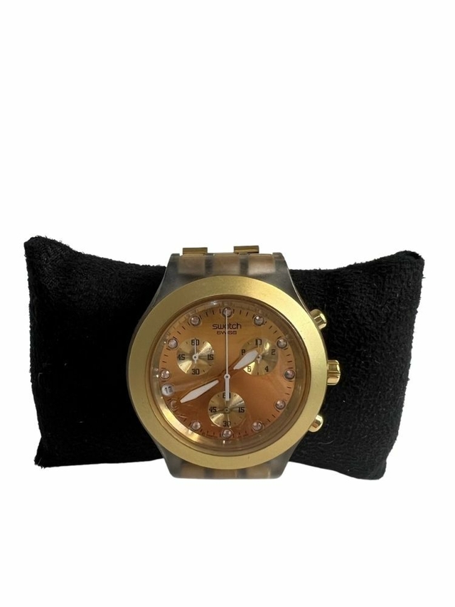 Relógio Swatch Diaphane Dourado