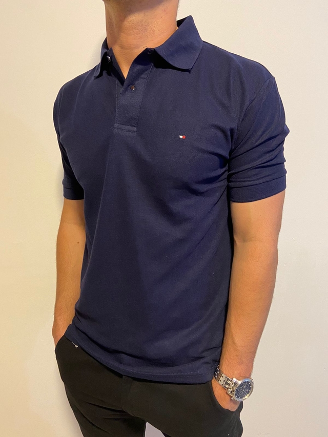 Chomba micropique TOMMY HILFIGER azul marino