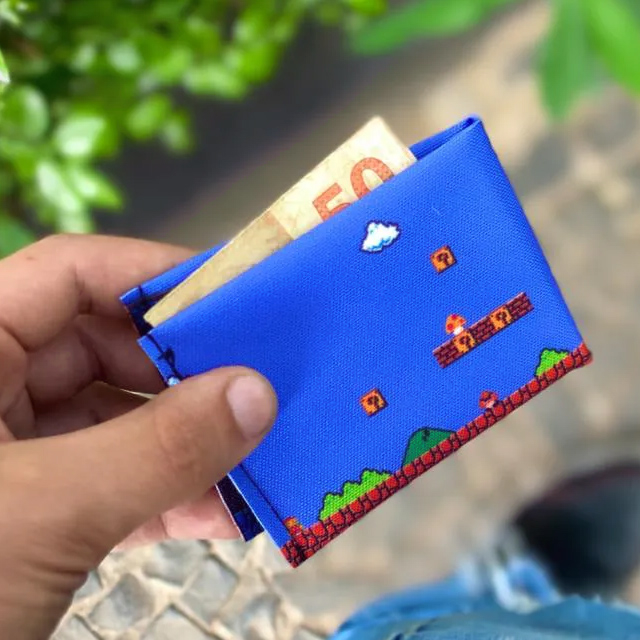 Carteira Slim Jogo Super Mario Nintendo - Frete Grátis