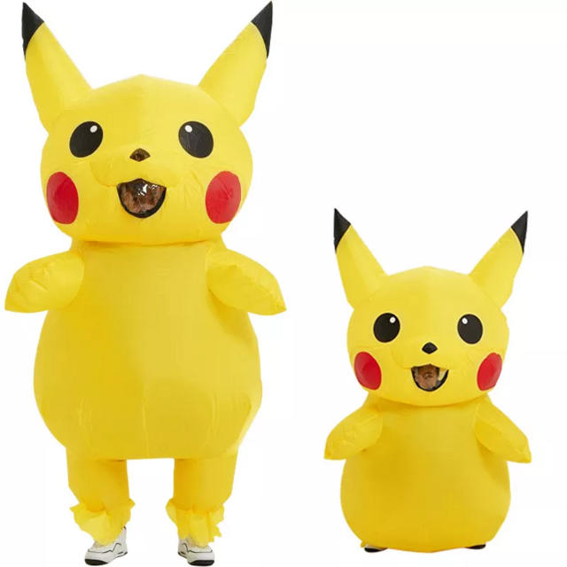 Fantasia Pikachu Inflável Traje (Adulto/Infantil)