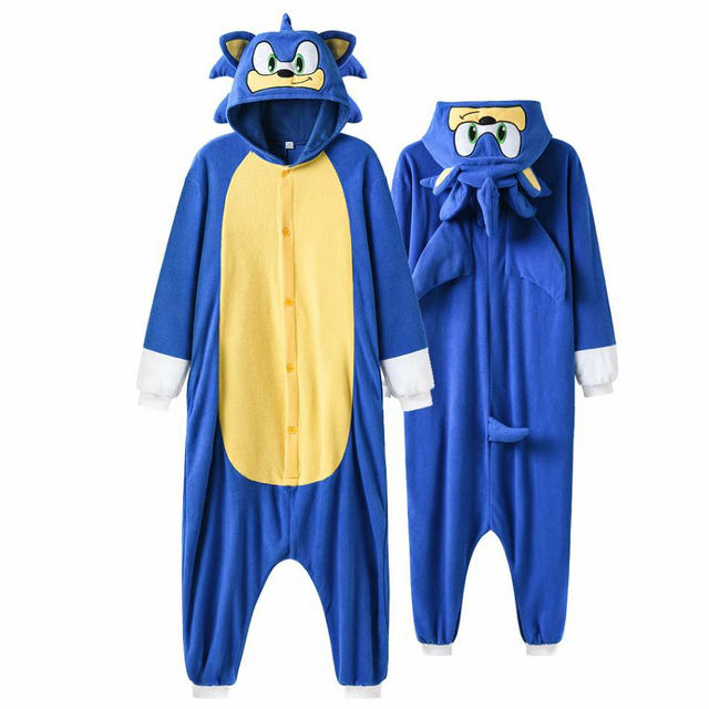 Pijama Infantil Sonic Macacão Kigurumi 10,12,14