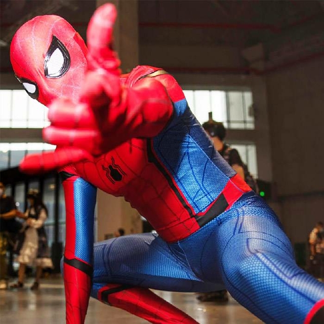 Fantasia Homem-Aranha De Volta ao Lar Tom Holland Traje Filme Adulto /  Infantil