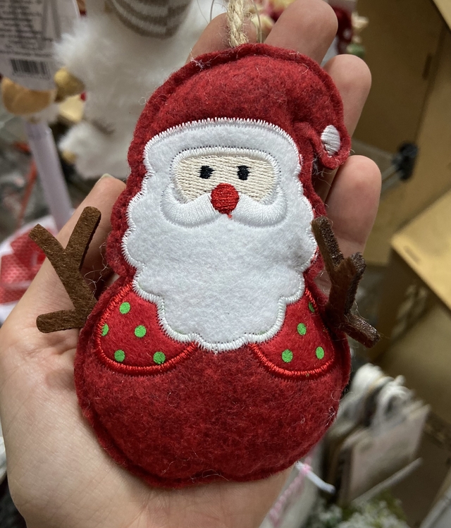Papai Noel natal decorativo pingente ou chaveiro 8 cm