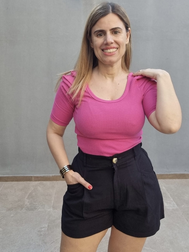 Remera manga princesa 3 4 wafle