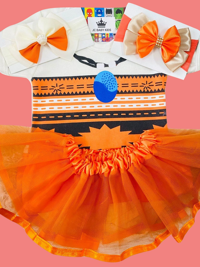 Conjunto Tutu da Moana - Roupa de Festa Personalizada