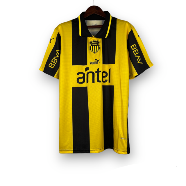 Camisa Peñarol 131 Anos - Retrô Masculino - Amarela e Preta