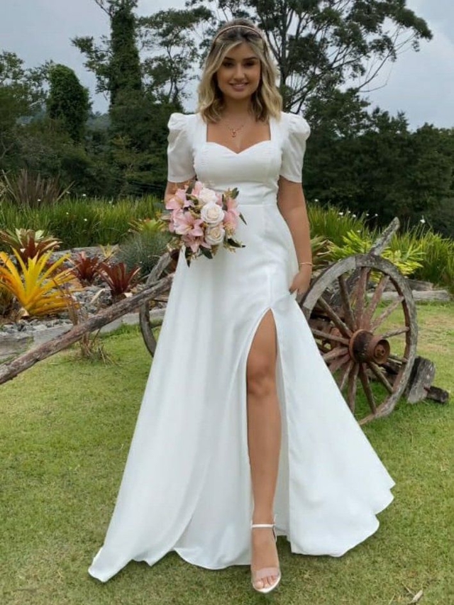 Vestido Noiva Civil Plus Size