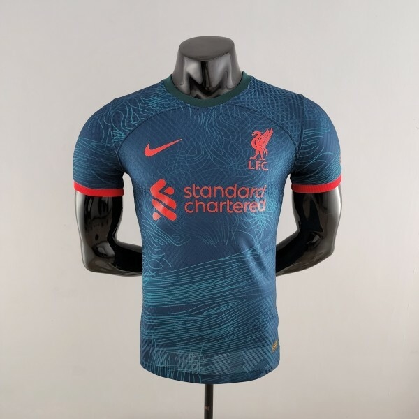 Camisa Liverpool Third 22/23 - Jogador Nike Masculina - Azul-Petróleo