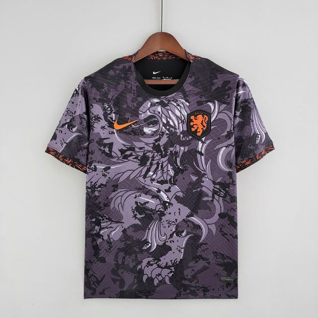 Camisa Holanda TREINO 22/23 - Torcedor Nike Masculina - Preta