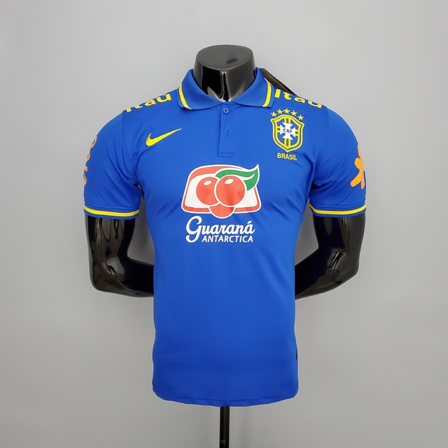 Camisa Polo Seleção Brasileira Treino - Torcedor Nike Masculina - Azul