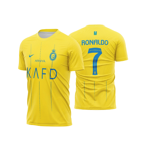 Camisa Al-Nassr FC Home 2022/2023 Amarela e Azul – Versão Jogador