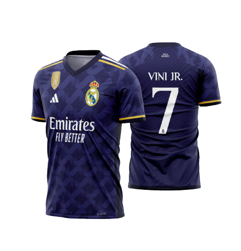 Camisa Real Madrid Away 23/24 + Patch | Adidas | Torcedor Masculina