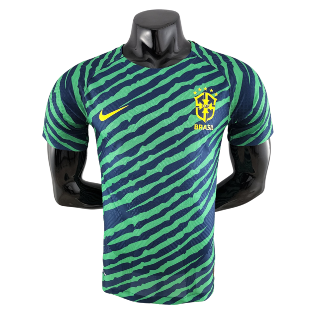 Camisa Seleção Brasil Green Edition 22/23 - MOD. JOGADOR - Nike - Verde/Azul