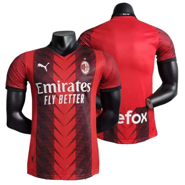 CAMISA AC MILAN HOME 22/23 TORCEDOR-PUMA-MASCULINA-PRETA/VERMELHO