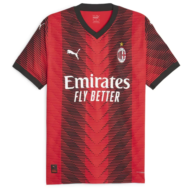 Camisa AC Milan Home 22/23 Puma Masculina - Vermelha e Preta