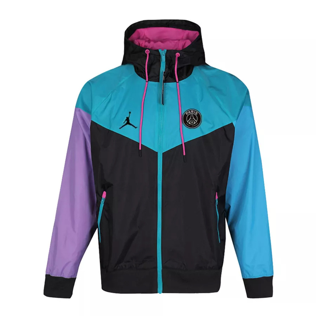 Jaqueta Corta Vento Paris Saint-Germain Nike - Preto e Azul