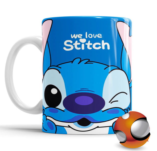 Taza de Stitch personalizada por sublimación ☎️ SubliStamp Tazas Blanca
