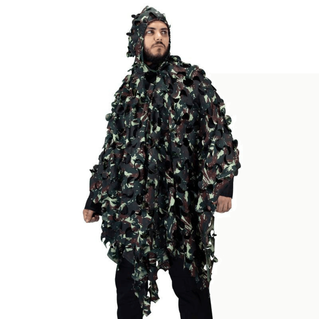 Capuz Poncho Ghilie Sniper Camuflado Safo Militar Polyripstop