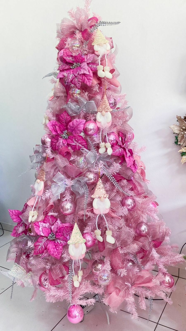 árvore natal - 1,80m cor-de-rosa arte e cheiro