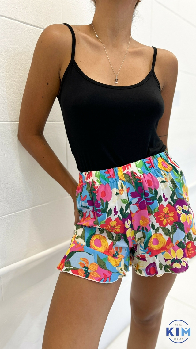 Short con volados abajo hot sale