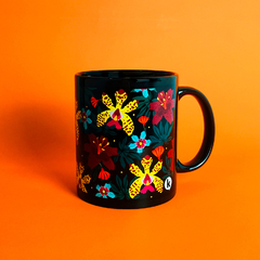 Mug Negro Orquídeas - comprar online