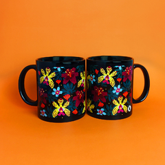 Mug Negro Orquídeas