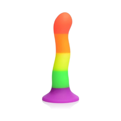 Dildo Orgullo Arcoiris De Silicona Con Arnes Ajustable Y Vibrador - Strap U en internet