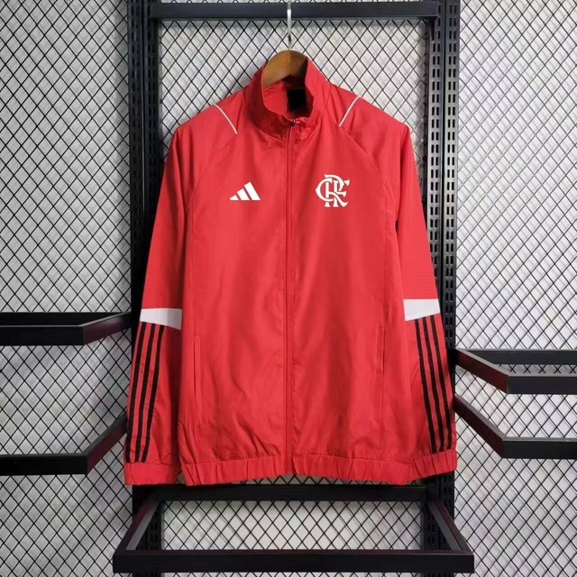 JAQUETA CORTA VENTO FLAMENGO 23/24 ADIDAS-MASCULINA-VERMELHO