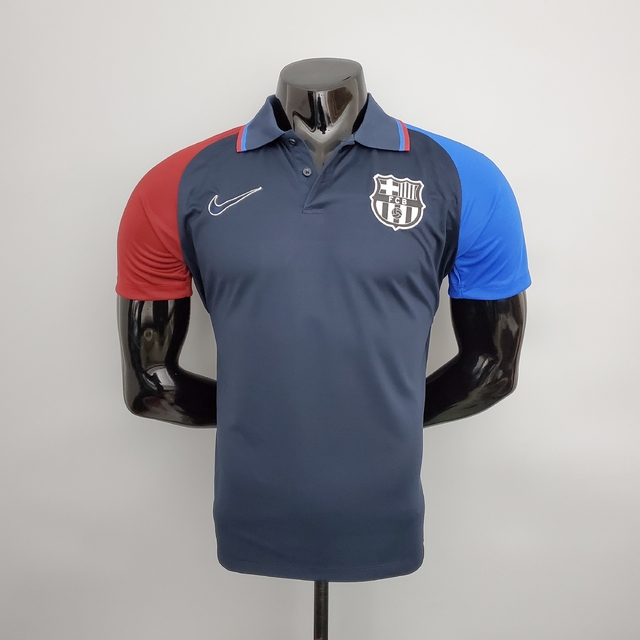 CAMISA POLO BARCELONA 21/22 TORCEDOR-NIKE-MASCULINA-AZUL/MARINHO