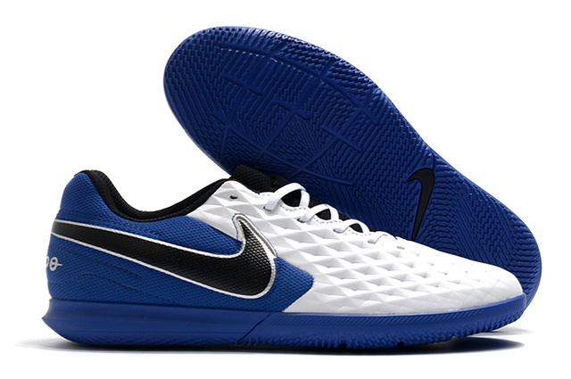 Chuteira NIke Tiempo Lunar Legend 8 club IC-Branco/Azul