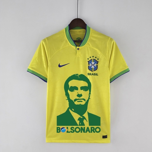 Camiseta Bolsonaro Presidente Brasil Seleção 22 Futebol