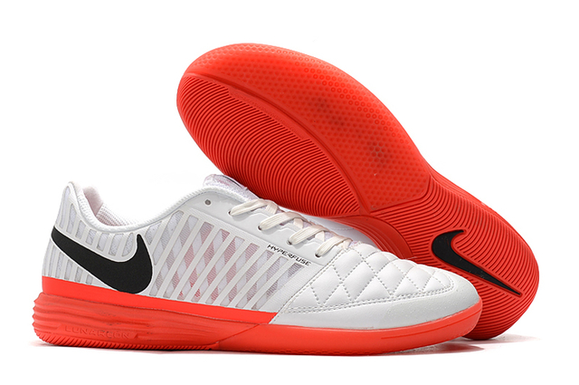 Chuteira Nike Lunar Gato II Futsal -IC Branco/Vermelho