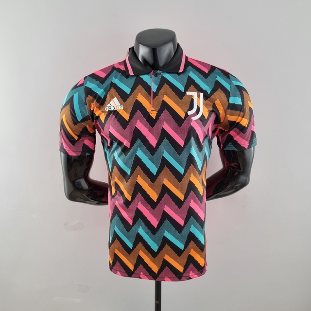 CAMISA POLO JUVENTUS 22 23 TORCEDOR ADIDAS MASCULINA ROSA
