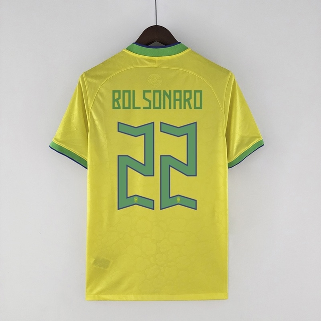 Camiseta Bolsonaro Presidente Brasil Seleção 22 Futebol