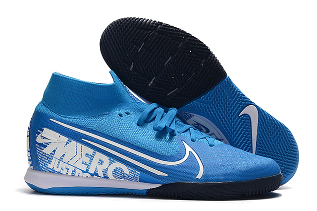 Chuteira Futsal Nike Mercurial Superfly 7 Elite MDS IC-Azul/Branco