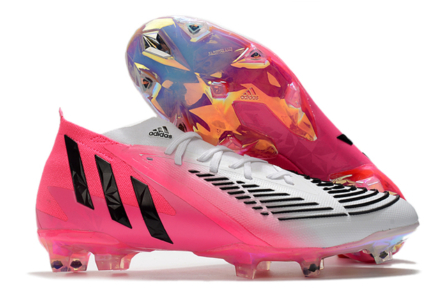 Chuteira Adidas Predator Edge.1 FG Rosa/Branco