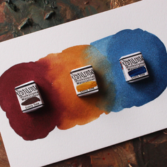 Kit aquarelas iniciante (cores primárias desaturadas)