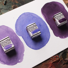 Trio de aquarelas violetas e roxos (aquarelas de linha profissional) - comprar online