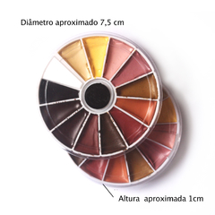 Estojo de tinta aquarela 12 "skin tones" (linha profissional) - loja online