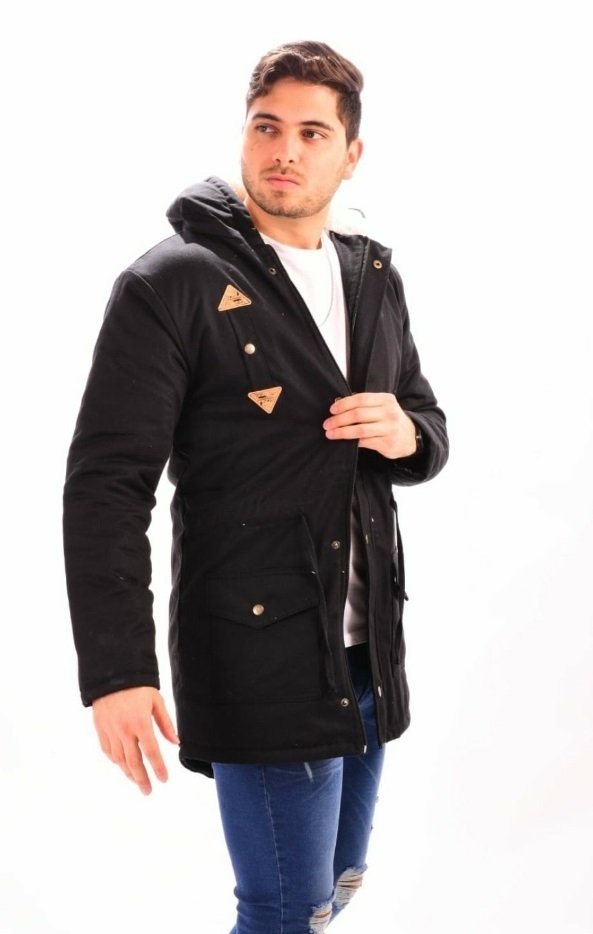 Campera Parka Hombre Súper Abrigada Corderito Interno Con Capucha