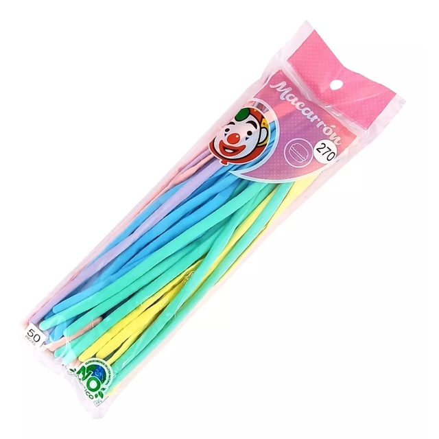 Globos No.270 Macarron Bolsa 50 Pzs