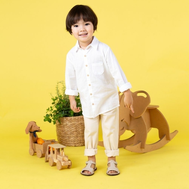 Camisa Madeira Branca - Comprar em Mundo Mini