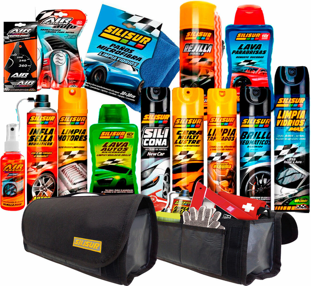 Super Kit Lavado Premium Auto 14 Productos + Organizador - comprar online