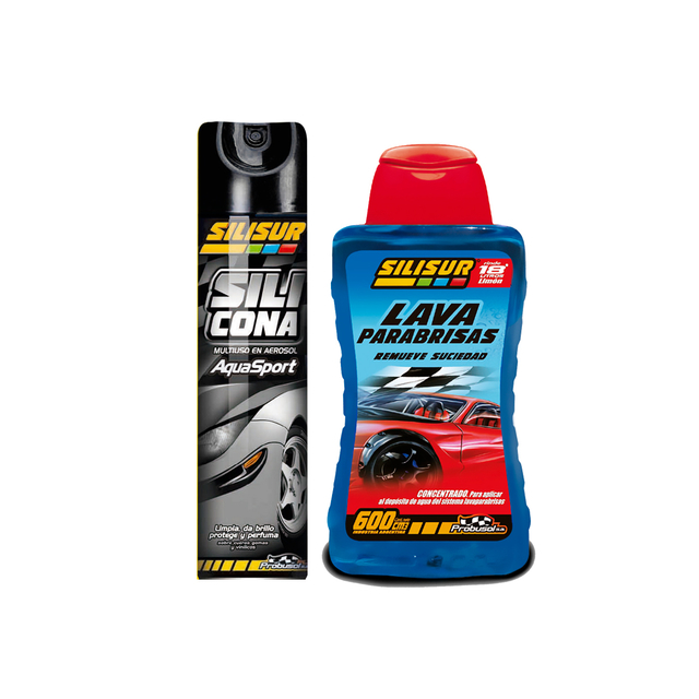 KIT DUO 1 Silicona en Aerosol + Lavaparabrisas