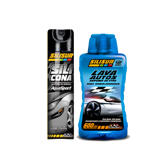 KIT DUO 4 Silicona en Aerosol + Shampoo Espuma Activa